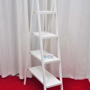 Escada para lembrancinhas branca 4 degraus articulada Decoração Pegue e Monte