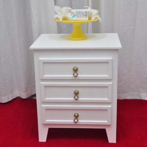Cômoda Branca 3 gavetas fake Decoração Pegue e Monte