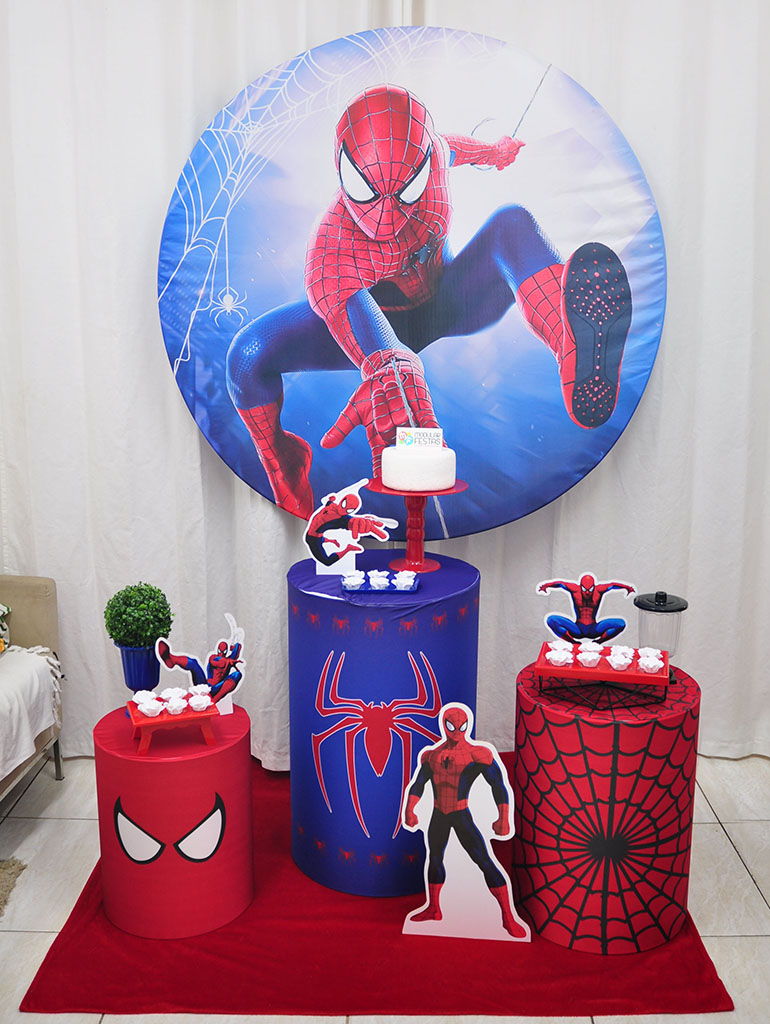 Decoração Pegue e Monte Homem Aranha Super Heróis Kit Festa M